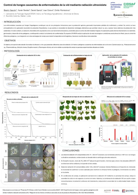 Póster: Control de hongos causantes de enfermedades en la vid mediante radiación ultravioleta