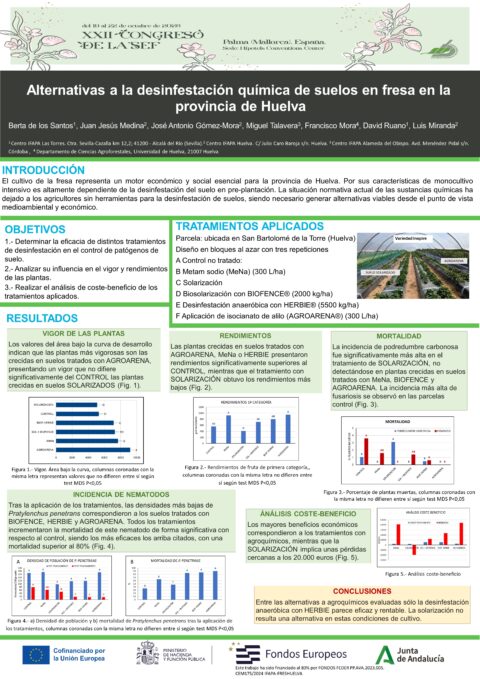 Póster: Alternativas a la desinfestación química de suelos en fresa en la provincia de Huelva